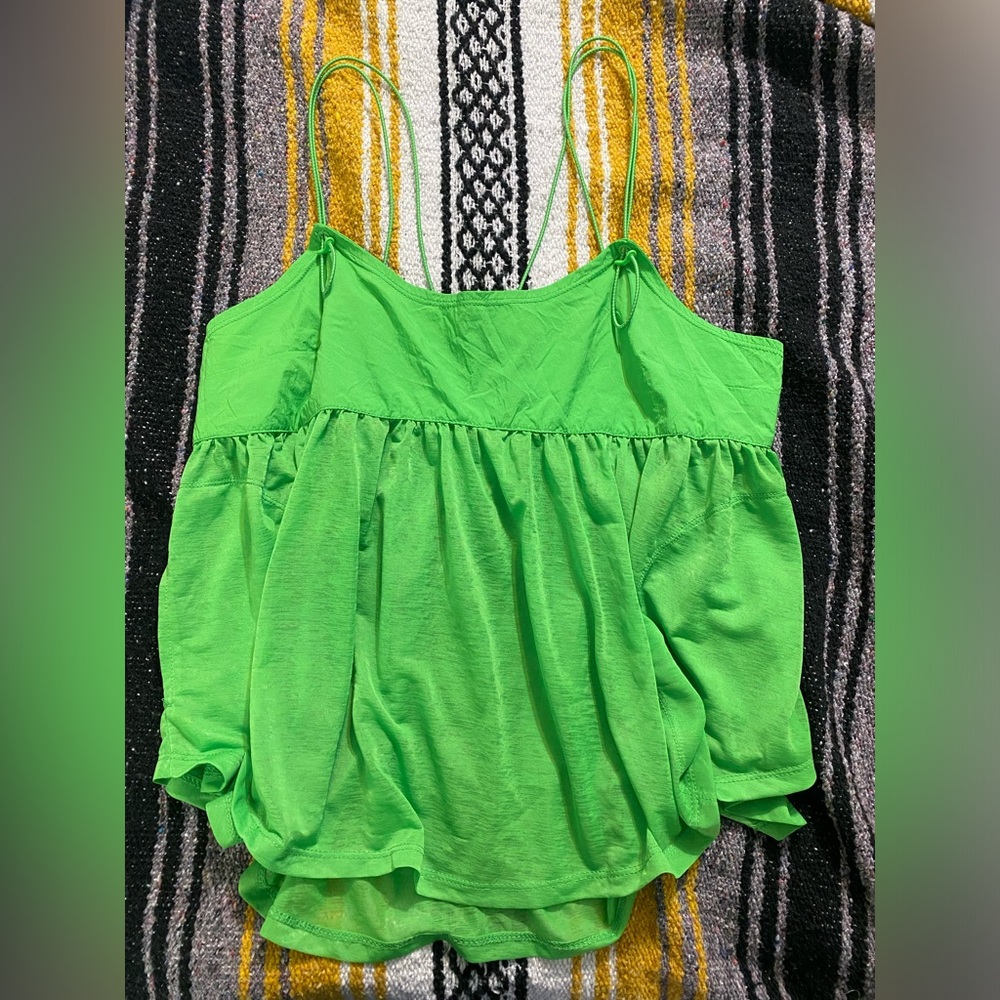 FP Movement by Free People Bright Green bungee strap top Medium